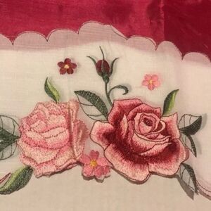 3PC Stella Embroidery Kitchen Curtain Set New